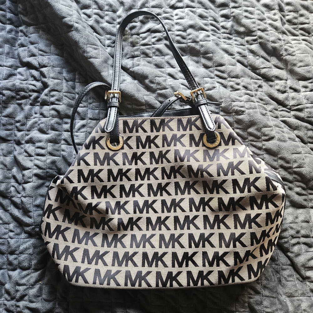 Michael Kors Black and Tan Women's Bag